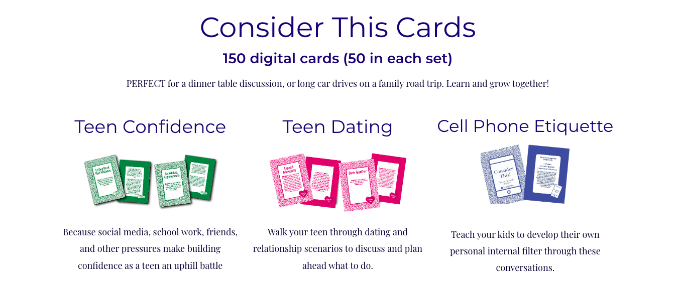 Teen conversation cards