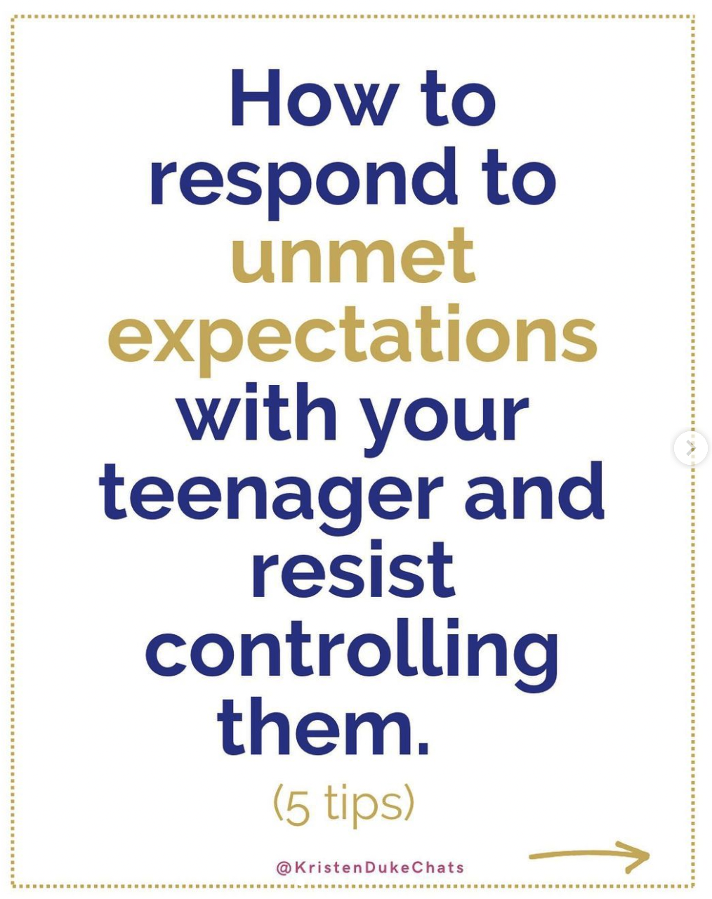 Parent control and unmet expectations