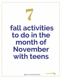 7 fall activities to do in the month of November with teens